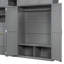 Lit escamotable avec rangement et armoire de rangement moderne en bois aggloméré gris pour la maison