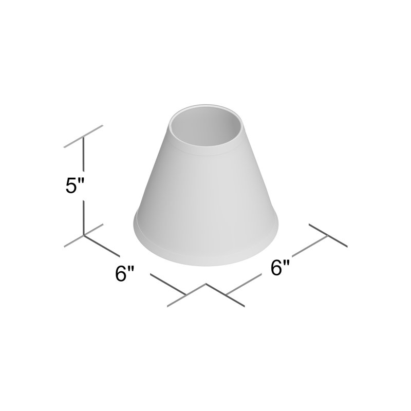 5'' H Cotton Empire Lamp Shade, Eggshell