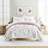 Quilt Set - Lightweight - All Season Quilted Coverlet - Poppy Bloom Mauve-105628174