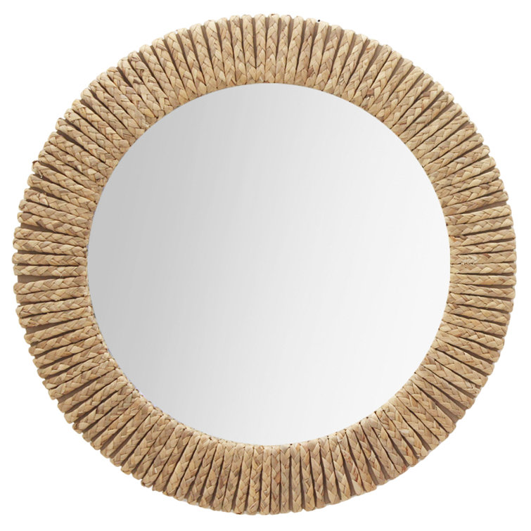 CKK Home Decor 16.5 Round Decorative Rope Wall Mirror with Loop Hanger Tan  - Stonebriar Collection - ShopStyle