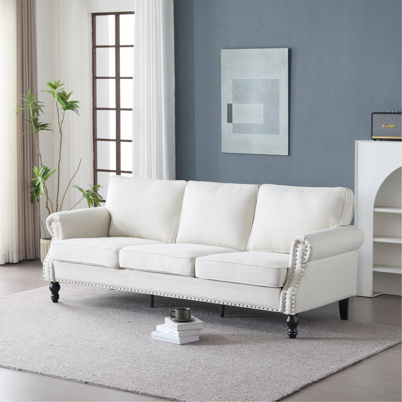 Canapé Ginta, H 34,25 po x l 82,68 po x P 32,28 po, Beige