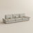 141.73"Upholstered Sleeper Sofa, 3-Seater Sectional Cloud Couch, Compressed Sofa with Adjustable Backrest-755792205