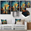 Vert et orange Dreamcatcher Spirit - art mural en métal Dream Catcher-234845102