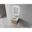 Armoire de salle de bain avec lavabo, portes à fermeture douce, conception à fixation flottante, pour petite salle de bain (emballage KD)
