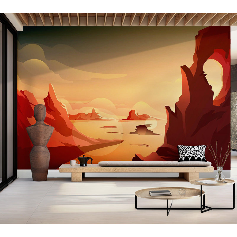 Premium Wallpaper Wall Mural - Sunset Canyon, 96" L x 120" W