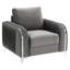 Chaise de salon en velours gris avec coussins en mousse D16 de configuration classique: coussin