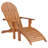 Sydney Teak Solid Wood Outdoor Adirondack Chair with Ottoman