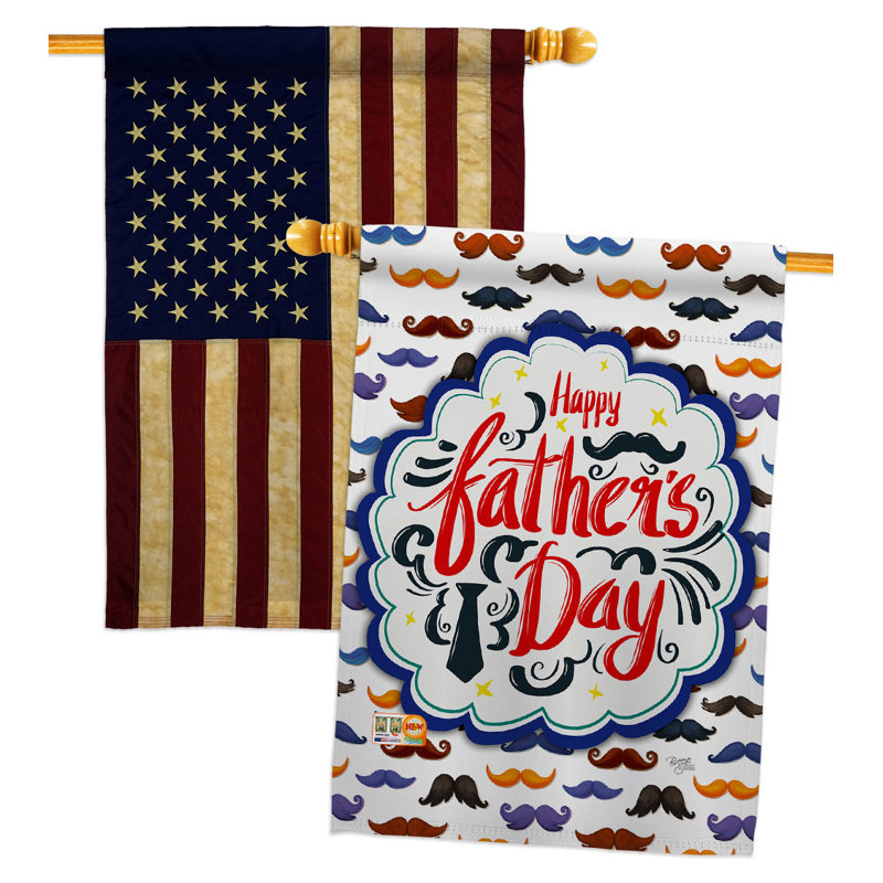 Drapeau de maison décoratif à 2 côtés en polyester / mélange de polyester 40 x 28 po