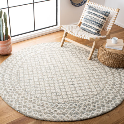 Crowe Hand Tufted Wool Geometric Rug