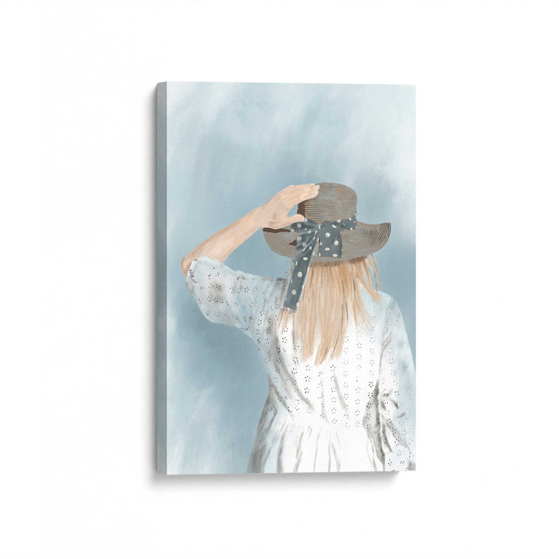 «Floppy Hat I» par Regina Moore, reproduction d'art sur toile, H 18 po x l 12 po