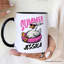 Tasse d'oie Summer Vibes, cadeau de vacances à la plage amusant avec nom personnalisé