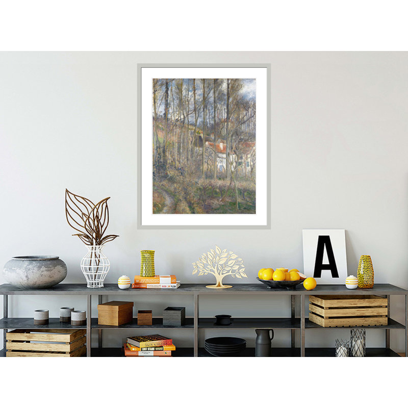 Pontoise - La Cité des Boeufs et l'Ermitage par Camille Pissarro - Impression Giclée encadrée, 41.5" H x 33.44" W