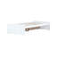 Lit simple avec 2 tiroirs, bois d'hévéa blanc, glissières de tiroir silencieuses et lisses-129982921