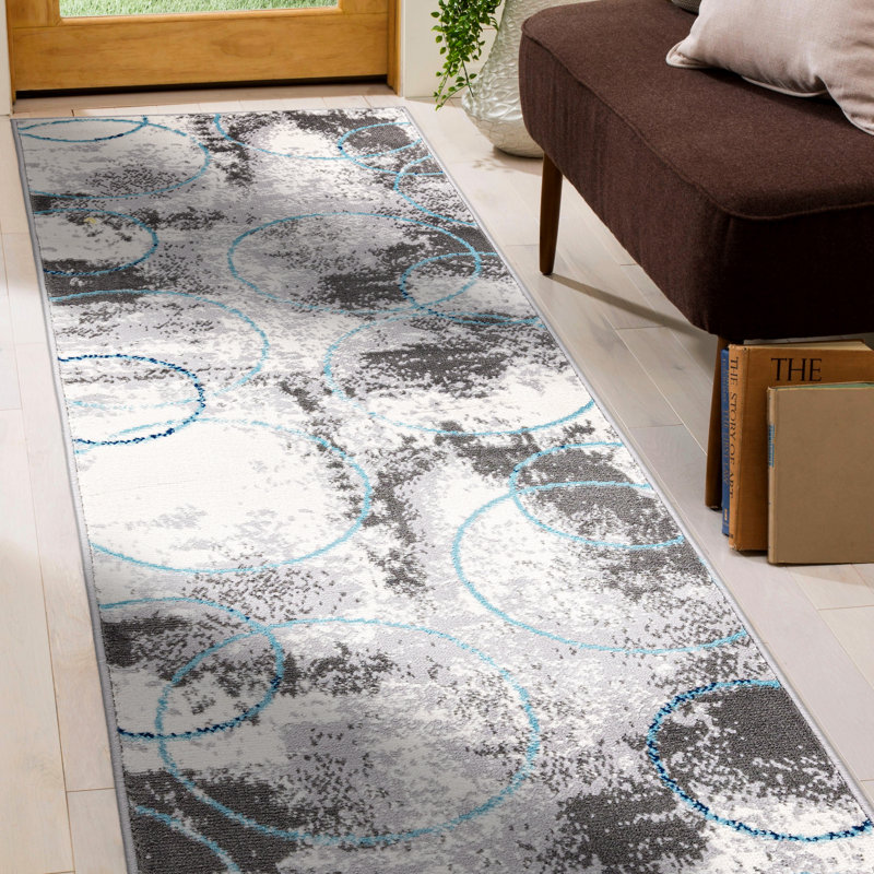 Demeree Performance Abstract Indoor Rug, Runner 2' x 7'