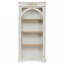 Bibliothèque antique à 4 niveaux, bibliothèque de 65 pouces de hauteur, bibliothèque sur pied pour bureau à domicile, salon, blanc antique
