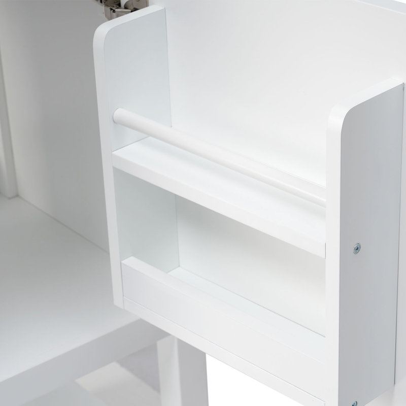 Meuble-lavabo simple de 20 po avec plateau en céramique Shadiyah, Blanc