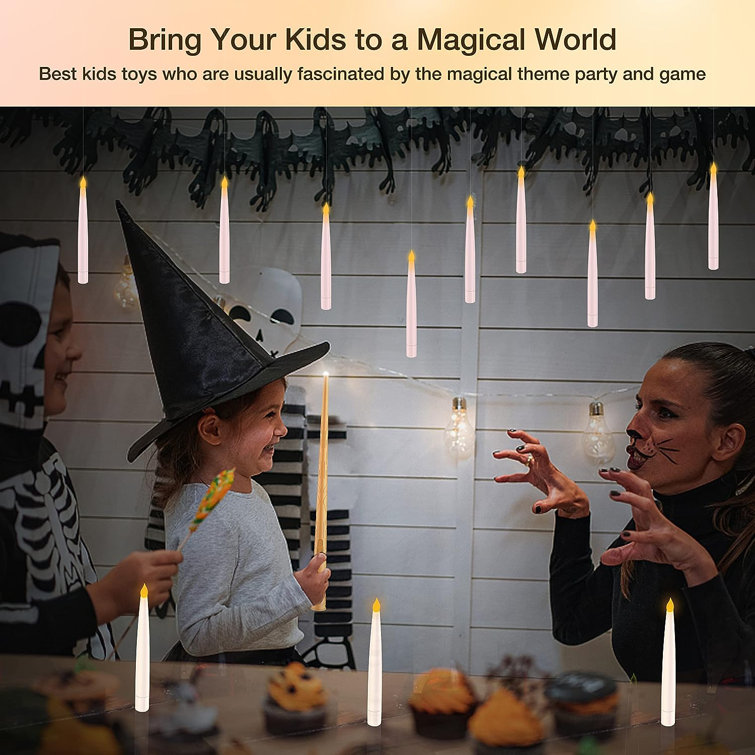 Floating Candles with Magic Wand Remote (6/18H Timer), Christmas Decorations,  12