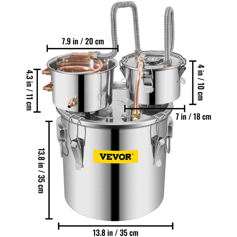 Bière distillateur à vin et à eau VEVOR, 9,6 gallons