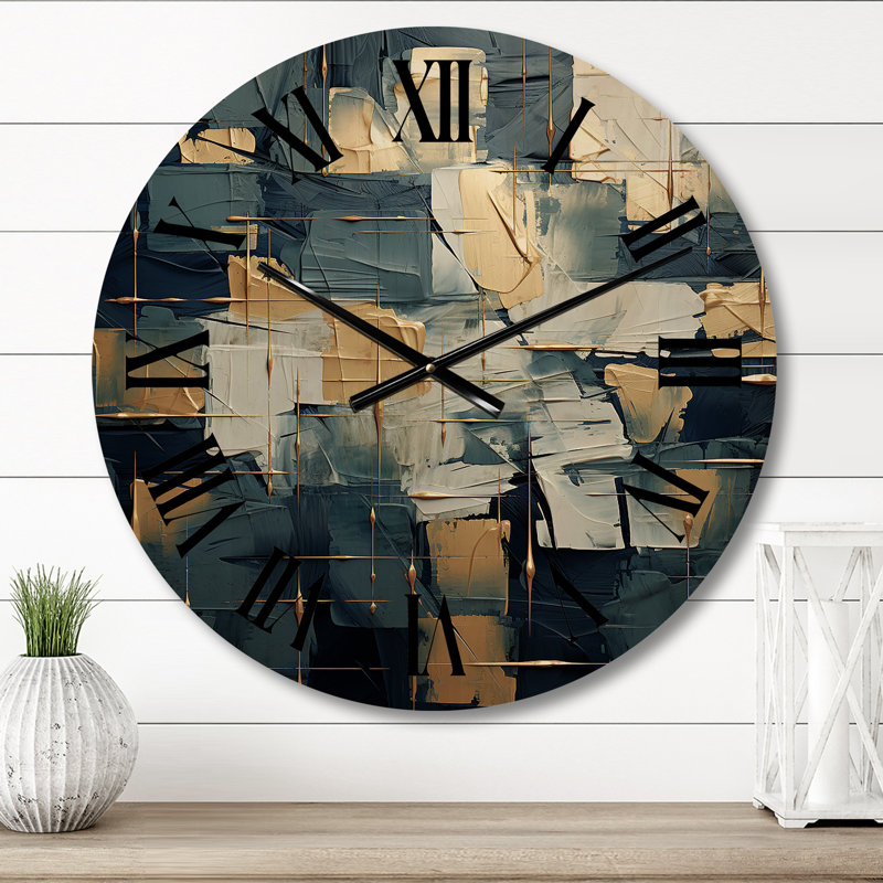 Horloge murale en bois massif Olivet, Moyenne