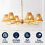 Lustre à DEL Grady Coastal Farmhouse-2094222659-2094222663