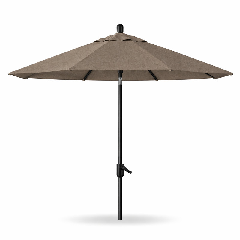 Parasol de marché Sunbrella® 8 pi 8 po Natalie, Saphir noir, Toile Sunbrella® taupe