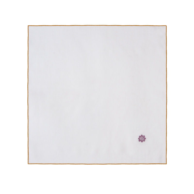 Butterflies Table Placemat 20x20 Inch, White;Purple
