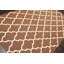 Tapis brun en laine tissé à plat à la main à motif géométrique Blackington