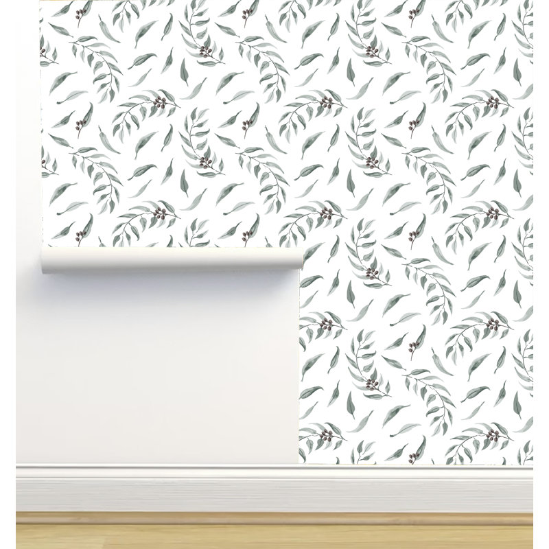 Rouleau de papier peint auto-adhésif texturé L 12 pi x l 2 po Erin Kendal Designs, Vert clair
