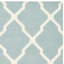 Tapis bleu clair / ivoire en laine et coton tissé à la main Dhurrie-10991683