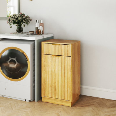 Armoire poubelle inclinable 10 gallons en chêne