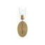 Applique murale 1 lumière en or brossé avec abat-jour en verre transparent Jheni-127683758