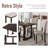 6-Piece Dining Table And Chair Set With Special-Shaped Legs And Foam-Covered Seat Backs&Cushions For Dining Room-1042865388