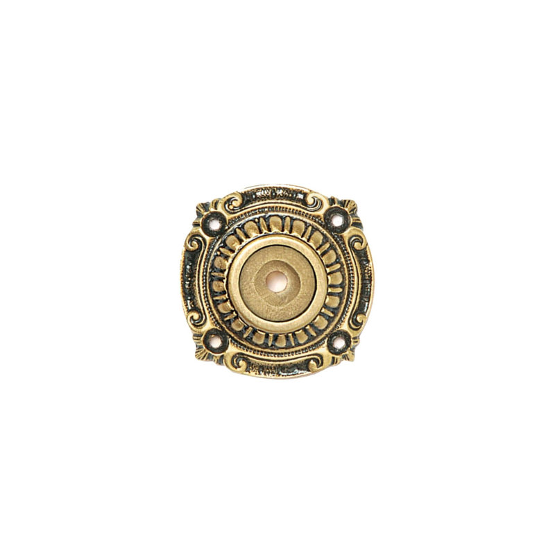 Kings Road Metal Knob Backplate, 24K Satin Gold