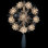 Décoration pour sommet de sapin de Noël en forme de flocon de neige 7 po