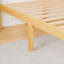 Structure de lit plateforme moderne en bambou avec tête de lit, lit en bois robuste avec support en lattes de métal, aucun sommier tapissier requis-2080821933
