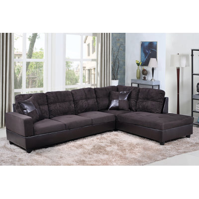 Elvaston Upholstered L-Shaped Sectional Left Hand Facing