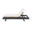 Lounge Chaise Set With Headrest, Space Available On One Side, Acacia Wood In Black With Water-Resistant Lounge Cushions (Cream & 3-Fold & 4 Inch) – Matching Dark Grey/Beige Version Available-332974583-332974577