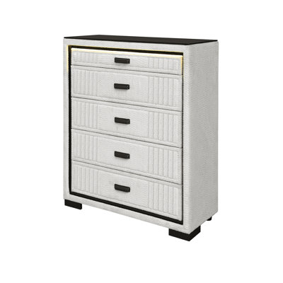 Isabella White-Black Chest With Led