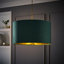 Afzaal Linen Blend Drum Lamp Shade ( Slip-On ) in Green-1863679008