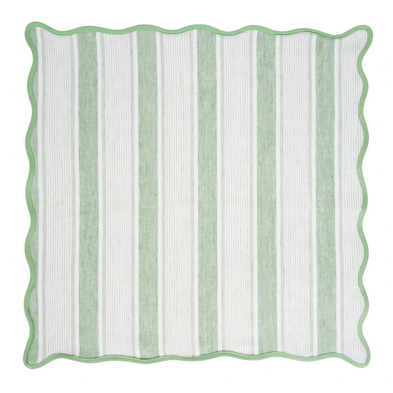 Cabana Stripe Napkins, Seagrass