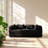 Welike 78.7" W x 37" D x 28.3" H Convertible Chenille Floor Sleeper Sofa Bed-129162328