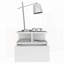 Table de chevet flottante Adele, table de bout, tiroir de table d'appoint, tablettes ouvertes-1429975046
