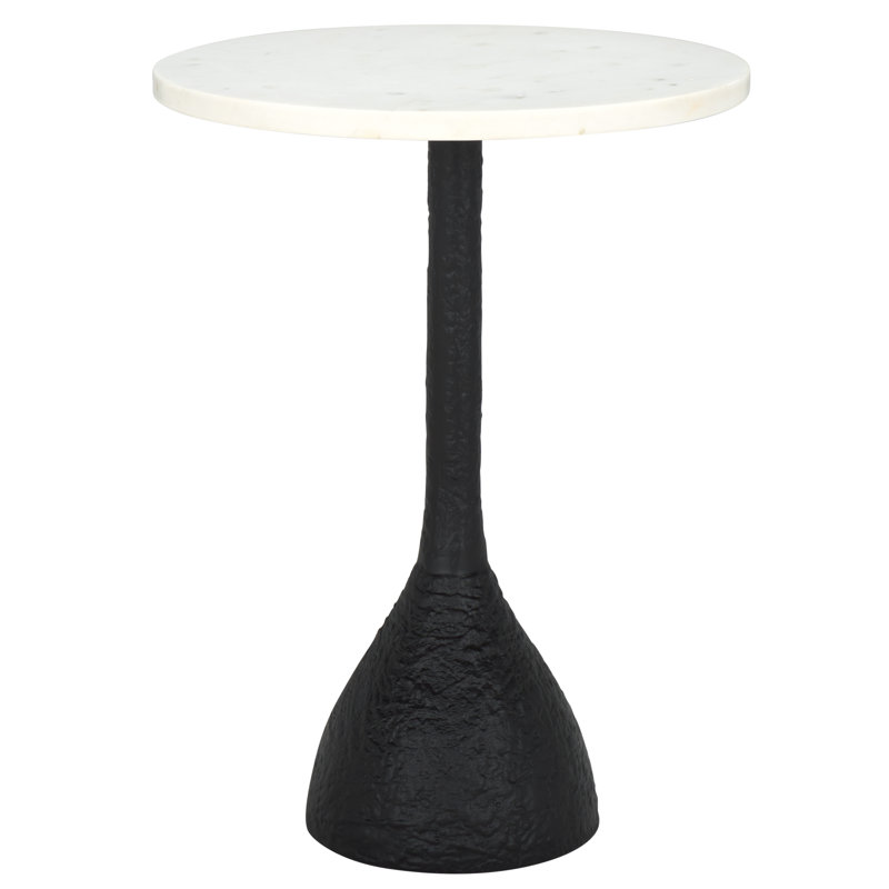 Table d'appoint Avanni, Noir, Ivoire