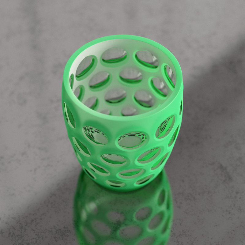 Lente Tumbler, Green Fluo
