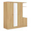 Armoire 4 portes avec tablettes, tiroirs et miroir pleine grandeur-2127386319