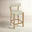 Tabouret de bar 26 po à hauteur de comptoir avec structure en bois massif-379019871-379019872