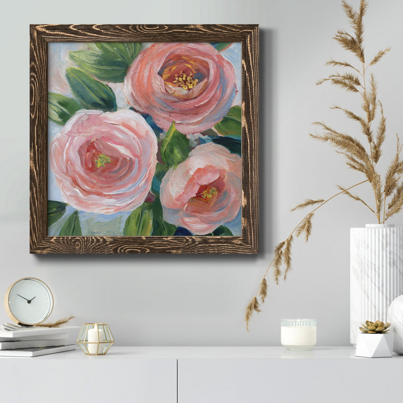 «Good Things Take Time», art textuel sur toile, H 17 po x l 17 po x P 1,5 po, Cadre noyer