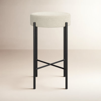 Eugenia Upholstered Bar & Counter Stool with Metal Frame