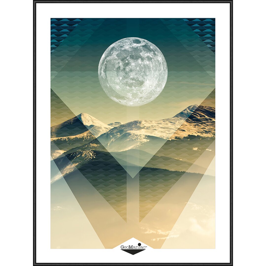 Gerahmtes Poster „Moonscape“, Grafikdruck