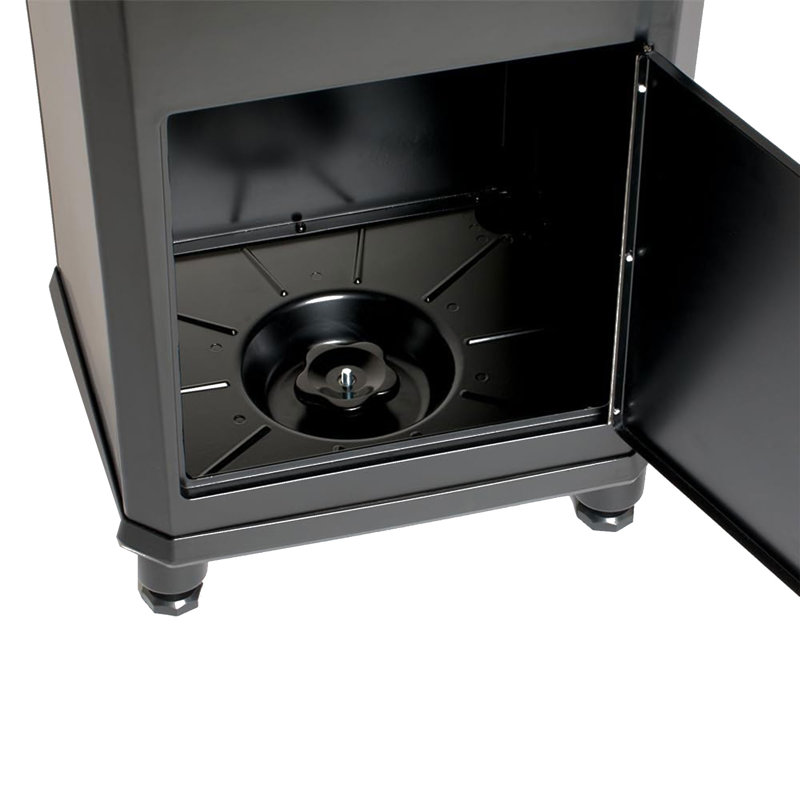Black Locking Aluminum Parcel Drop Box with Rotating Drum